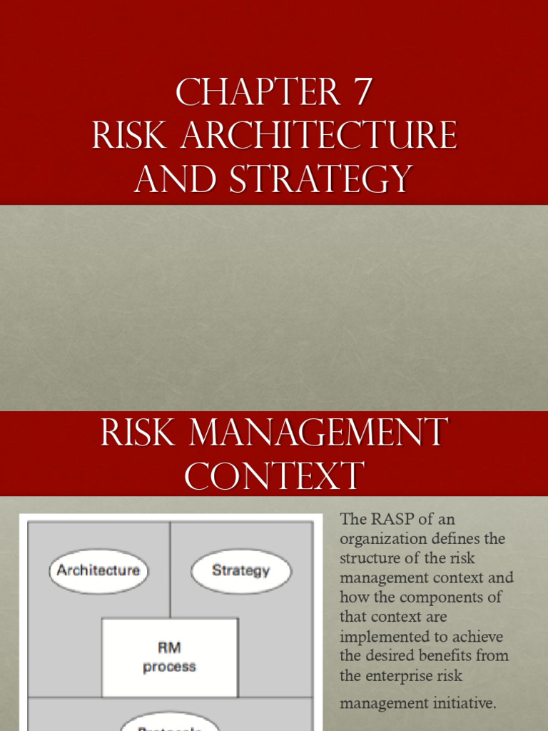 Chapter 7 Risk Architecture and Strategy | PDF | Risk Management | Risk