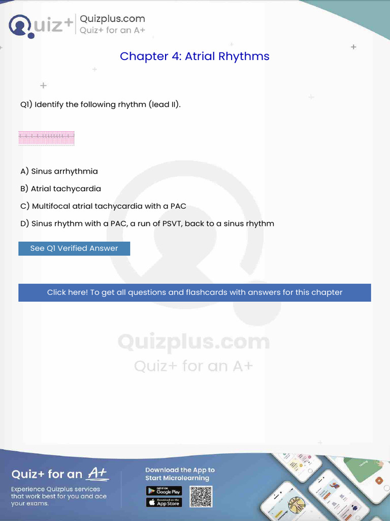 Identify The Following Rhythm Lead II | PDF | Electrocardiography ...