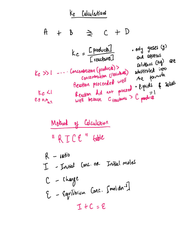 Chemical Equilibrium Notes | PDF