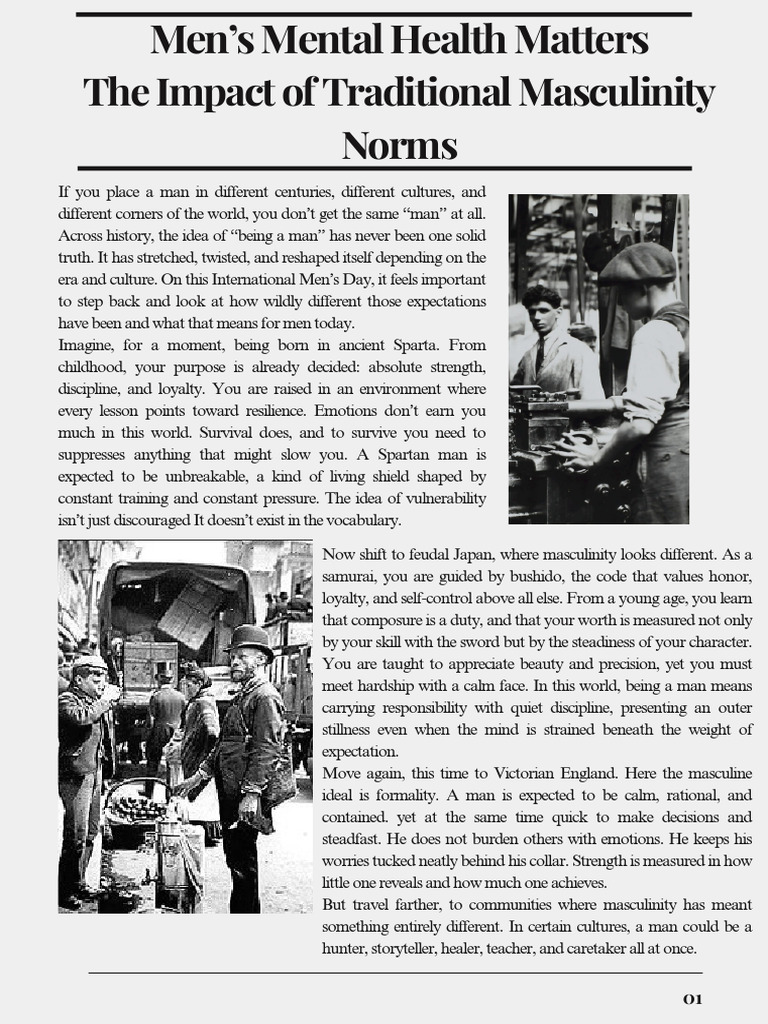 Men’s Mental Health Matters The Impact of Traditional Masculinity Norms ...