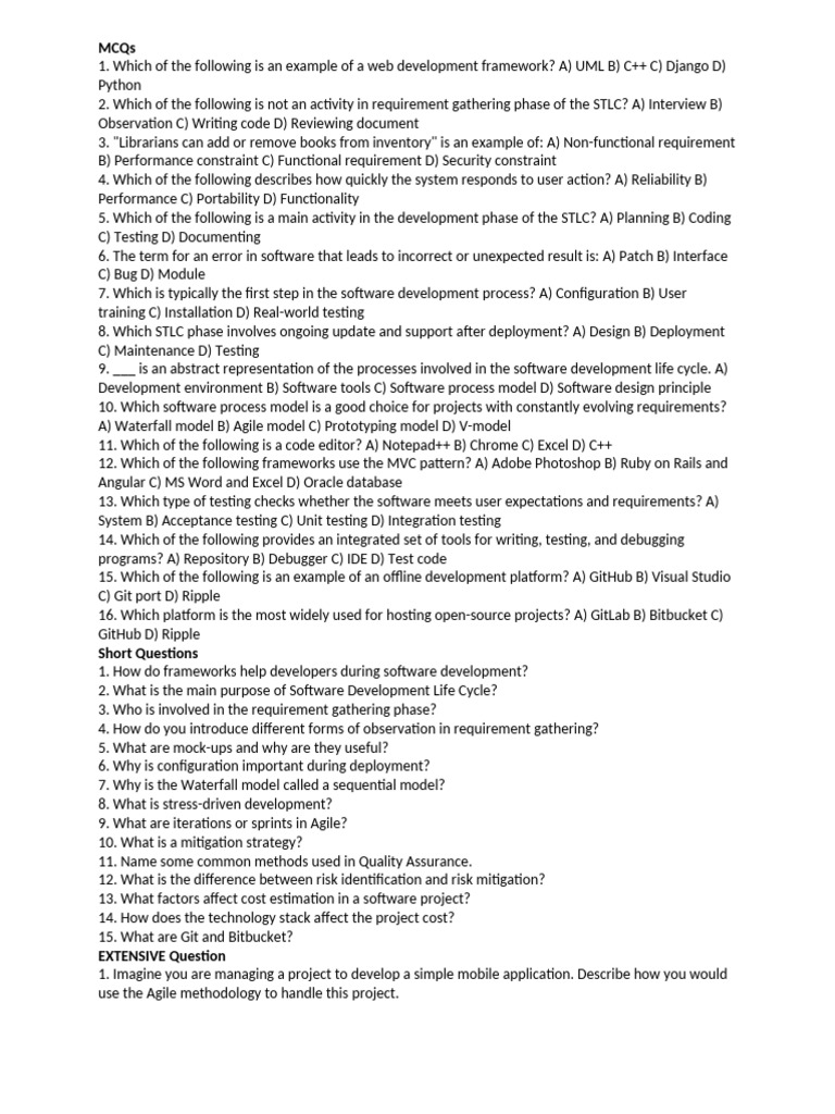 ch 1 | PDF | Software Development | Software Development Process