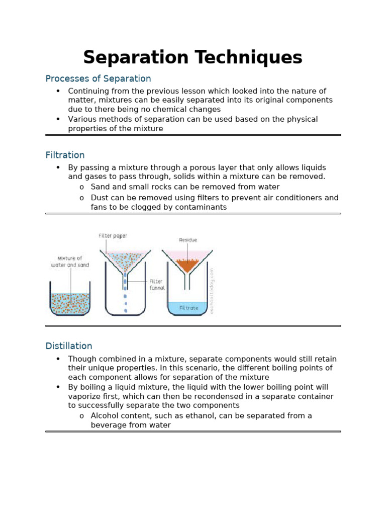 Separation_Techniques | PDF | Mixture | Chromatography