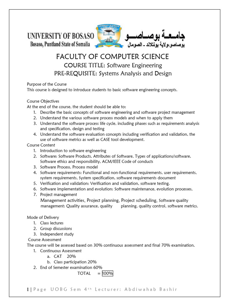 Software Engineering Note 2026 | PDF | Software | System