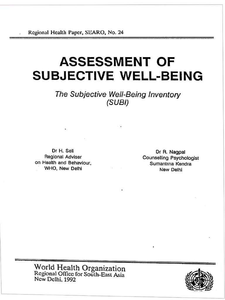 Subjective Well Being | PDF