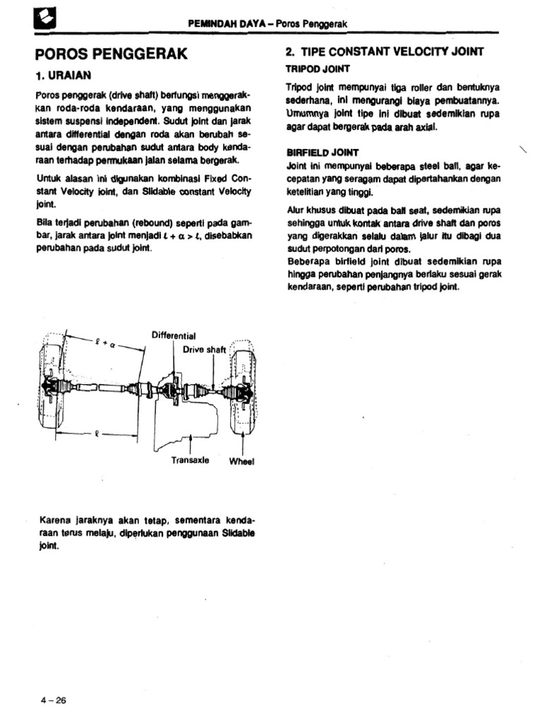 Poros Penggerak Roda | PDF