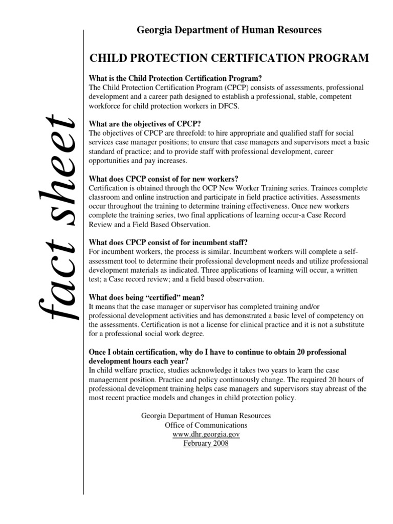 Child Protection Certification Program 08 | PDF | Professional ...