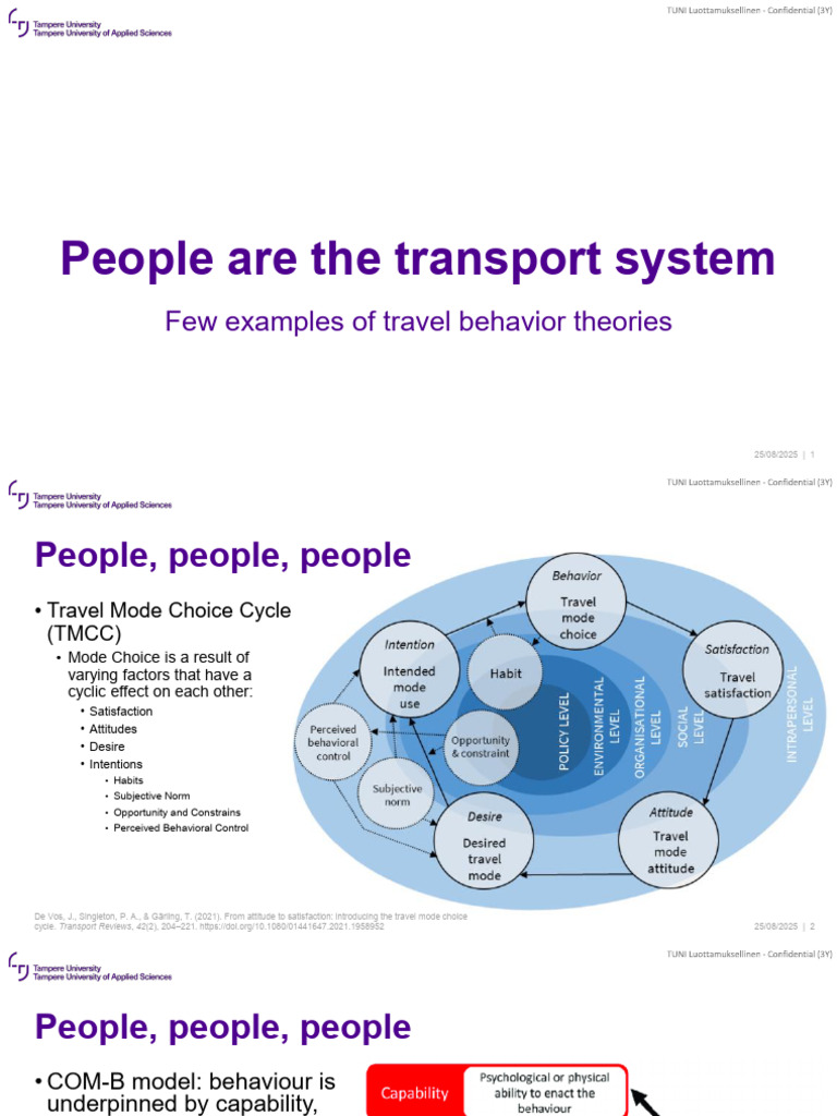 Lecture1 Travel Behavior Theories | PDF | Behavior | Attitude (Psychology)