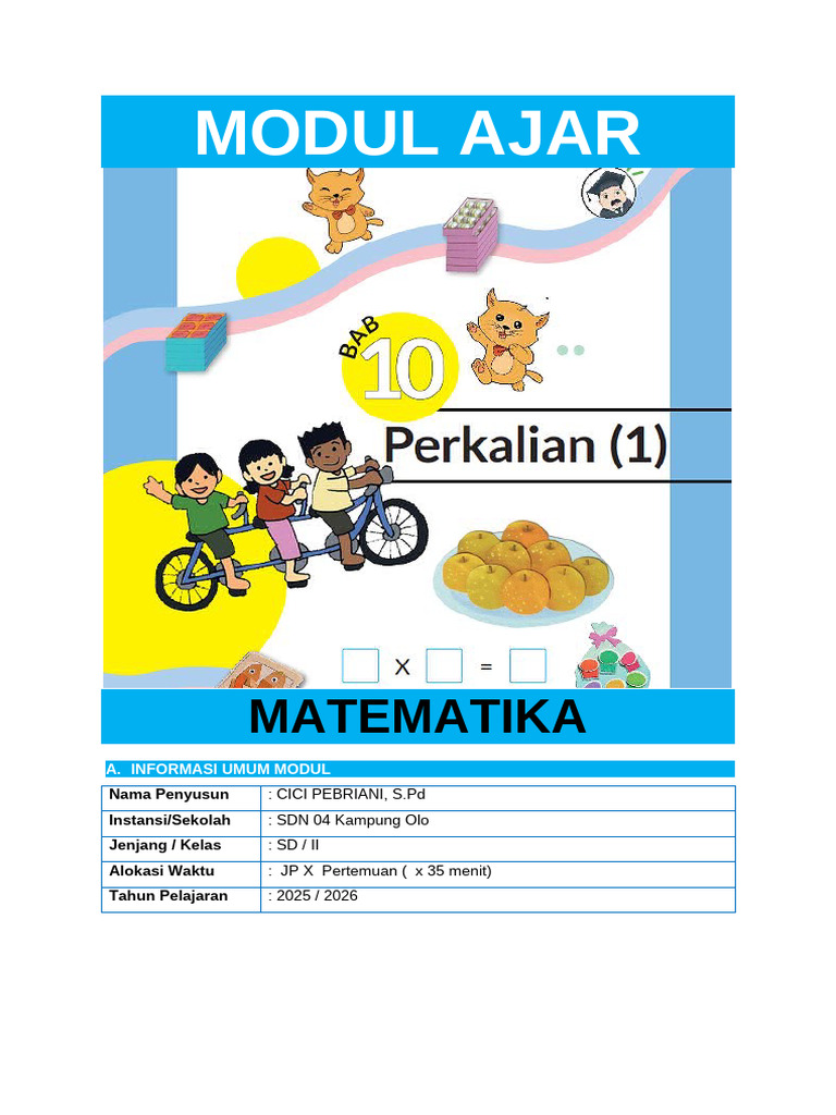 MA Bab 10. Perkalian | PDF