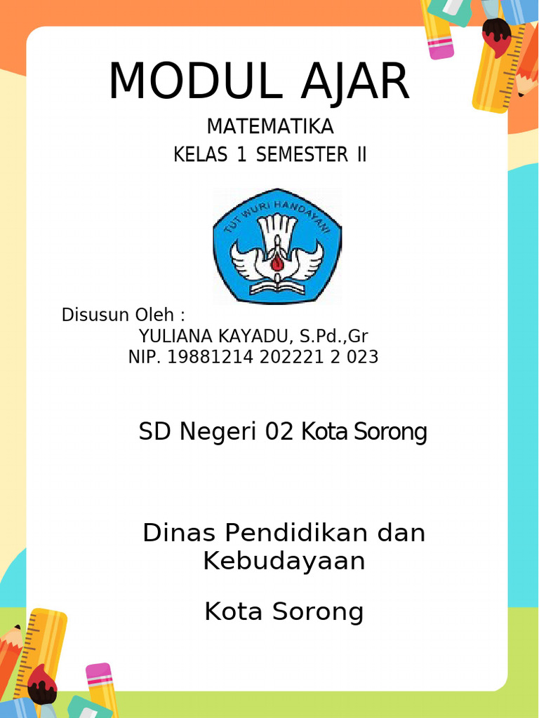 Modul Ajar MTK Kelas 1 Sem 2 Yul | PDF
