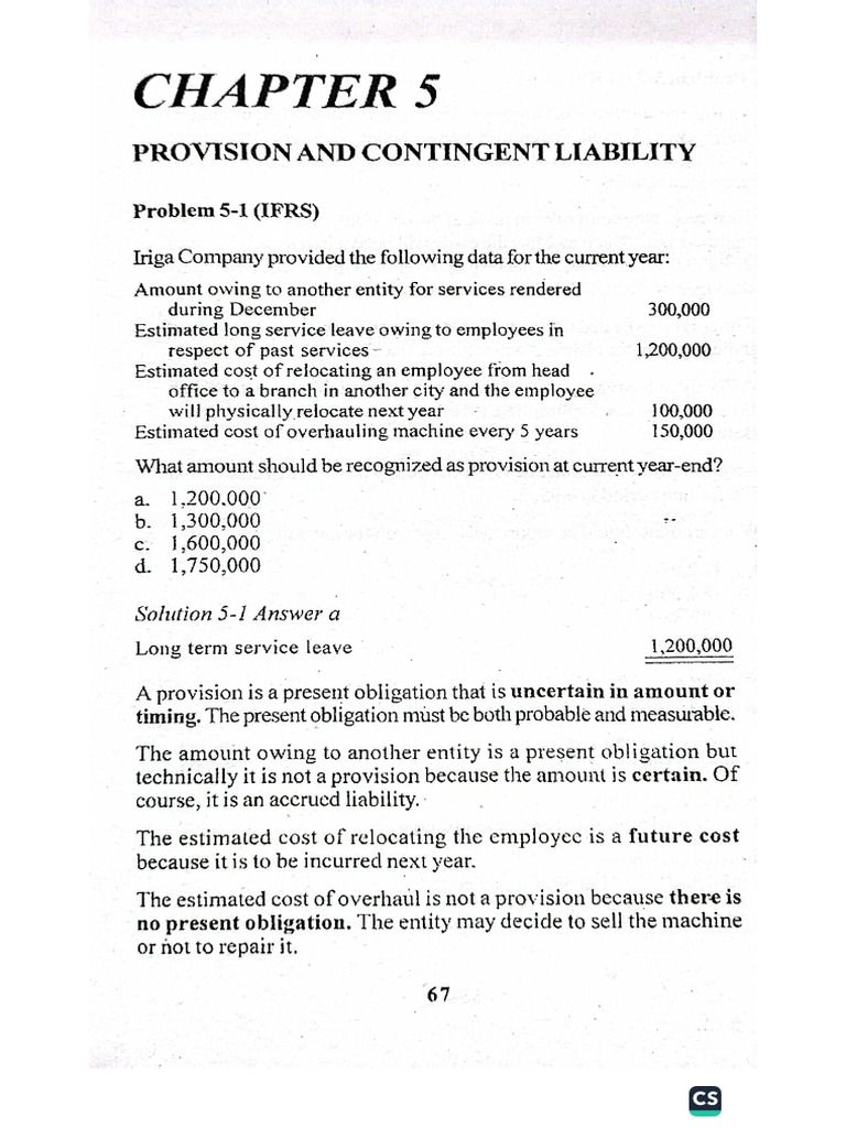 Provision & Contingent Liability-IntAcc | PDF