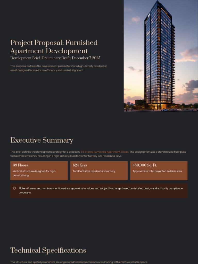 Project Proposal Furnished Apartment Development | PDF | Apartment