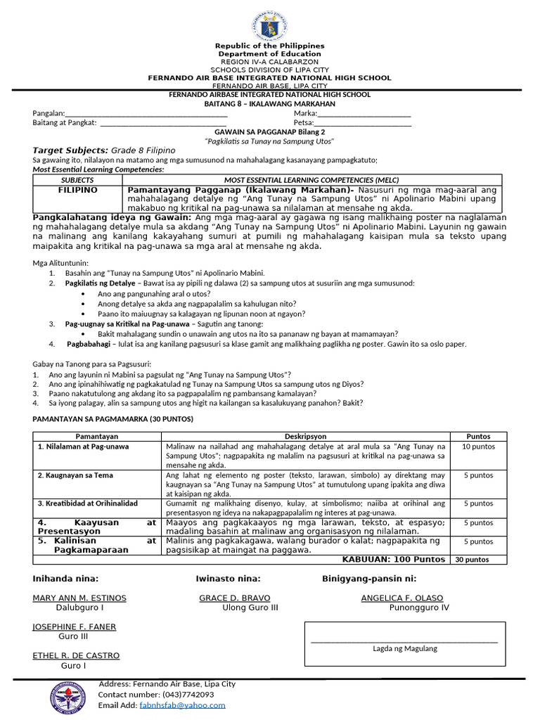 q2 Performance Task 21 | PDF