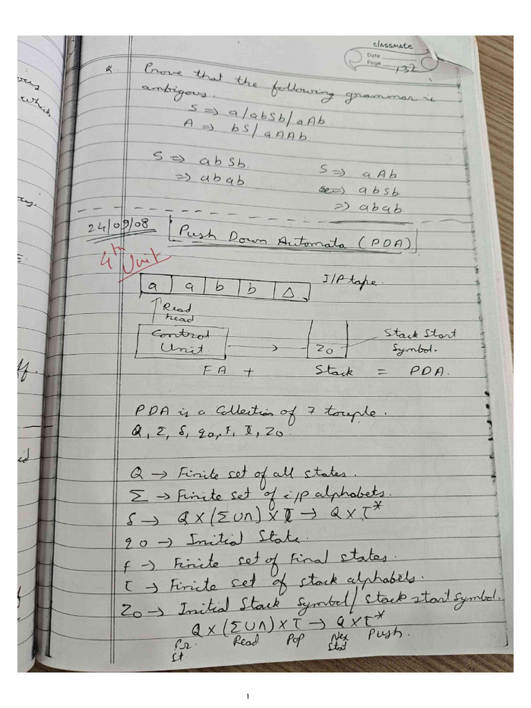 TOC 4th Unit | PDF