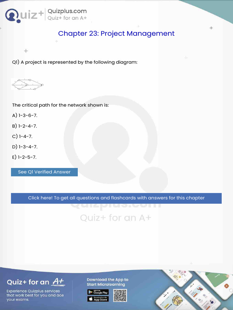 A Project is Represented by the Following Diagram the Critical Path for ...