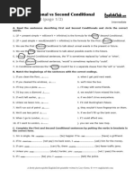 First and Second Conditional Exercises | PDF