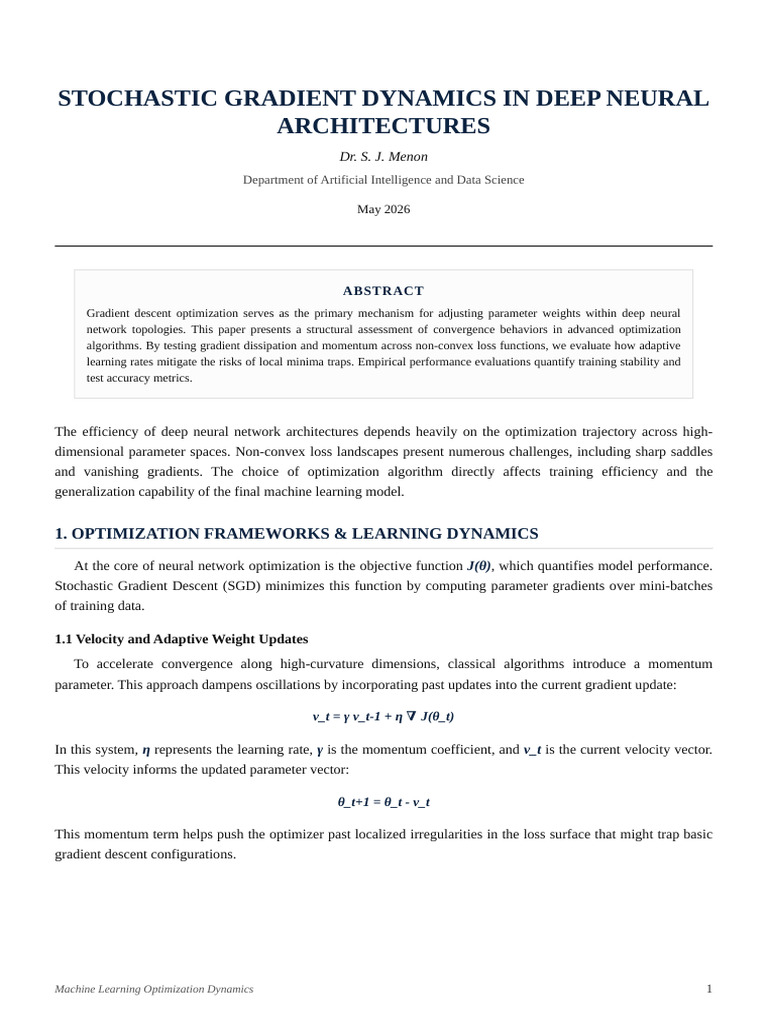 Deep Learning Optimization Dynamics | PDF