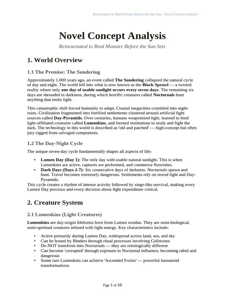 Novel Concept Analysis | PDF
