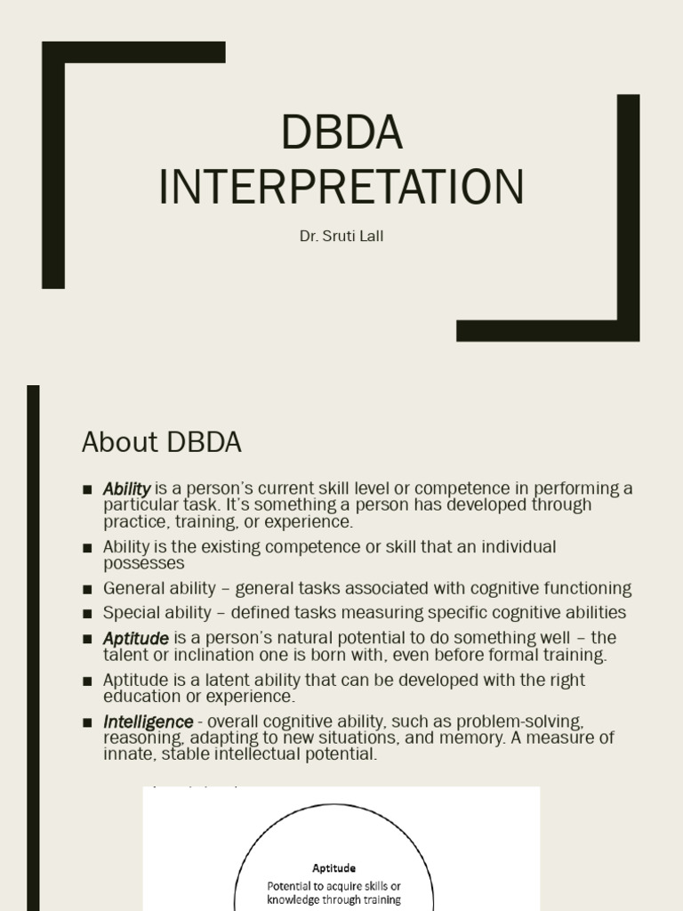 DBDA Interpretation | PDF | Intelligence | Cognition