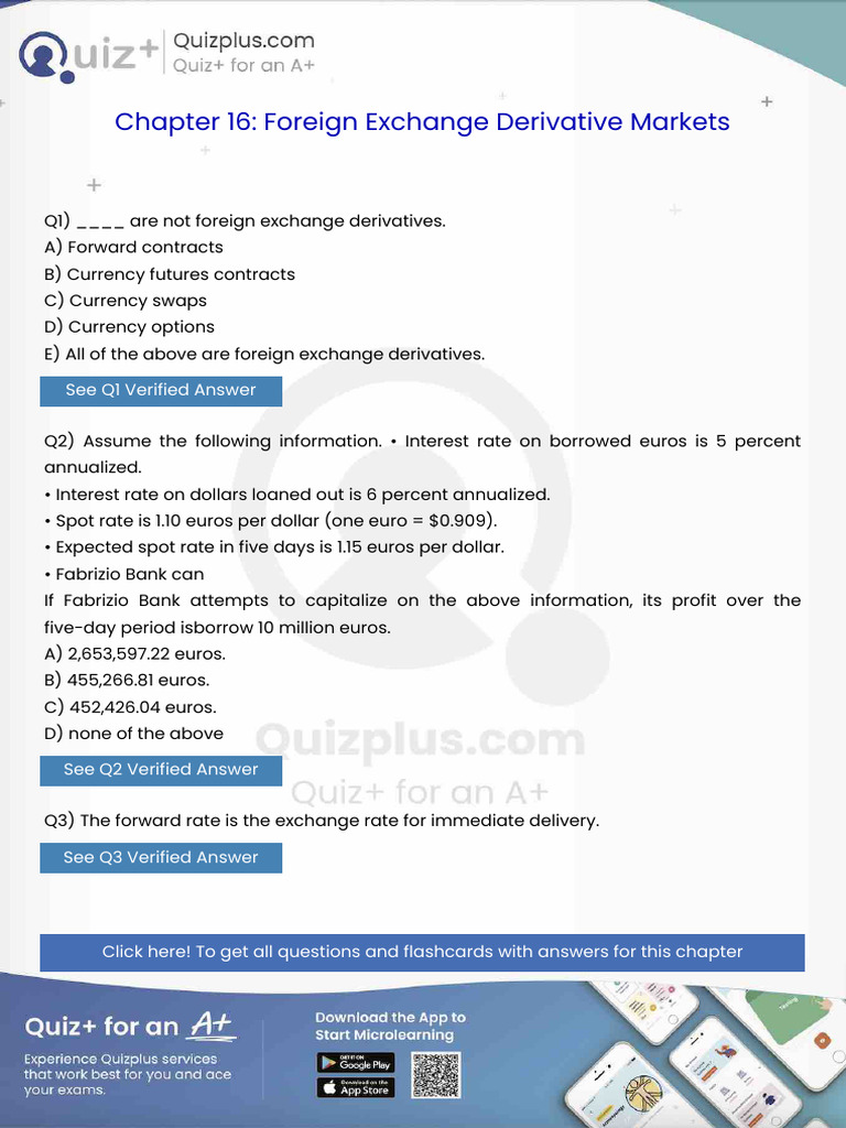 Are Not Foreign Exchange Derivatives | PDF | Interest | Banks