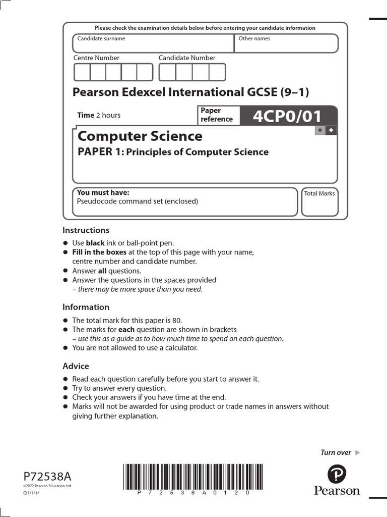 Computer Science Paper 1 QP | PDF | Data Compression | Computer Data