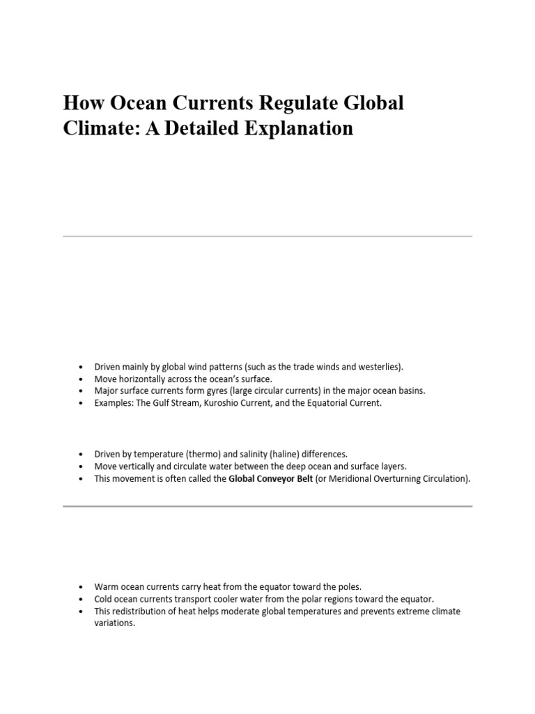 Lecture 4 Ocean Current | PDF | Oceans | Climate Change