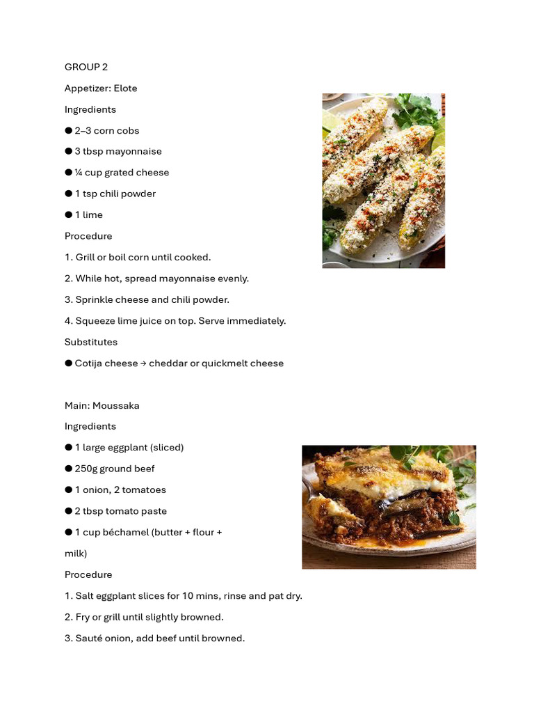 Recipe | PDF