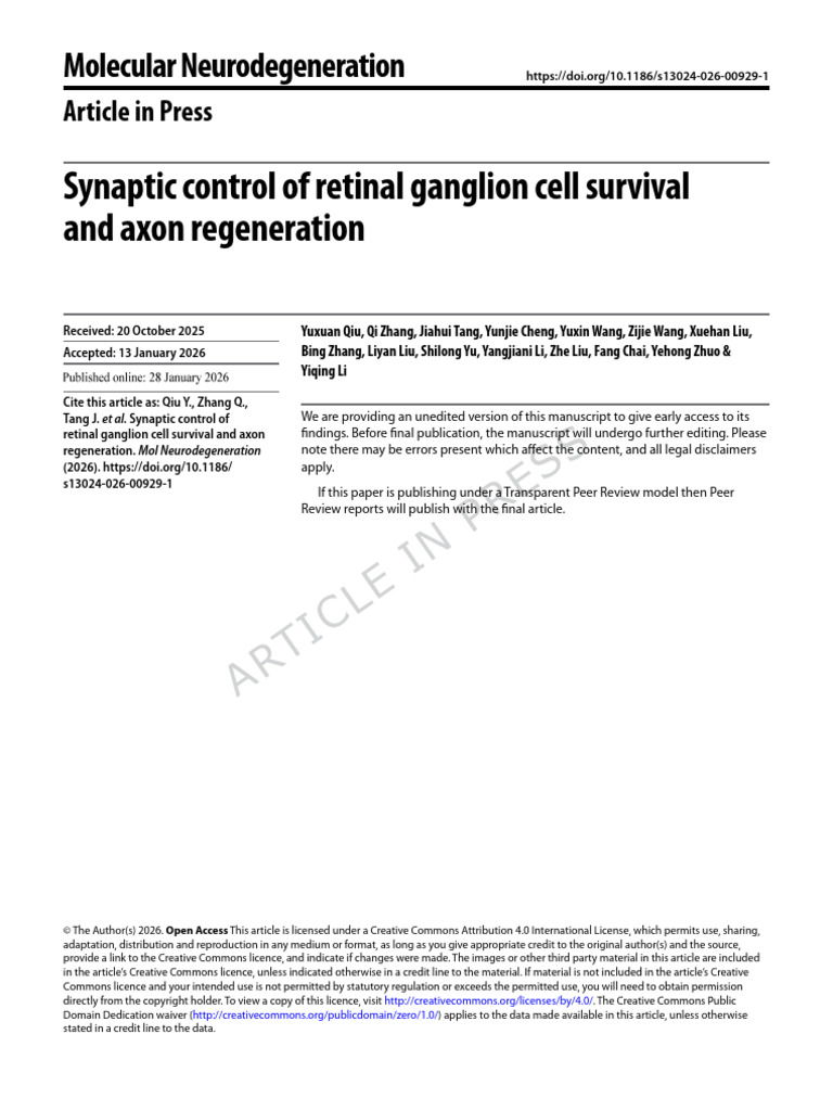 2026_Synaptic Control of Retinal Ganglion Cell Survival and Axon ...