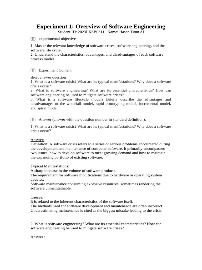 2023lxsb0311_hasan Titun Al_experiment 1 | PDF | Software Development ...