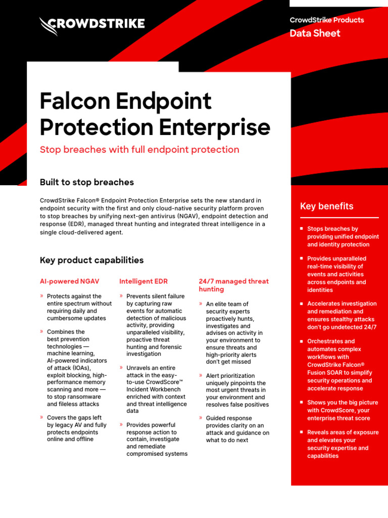 Falcon Endpoint Protection Enterprise Datasheet | PDF | Security ...