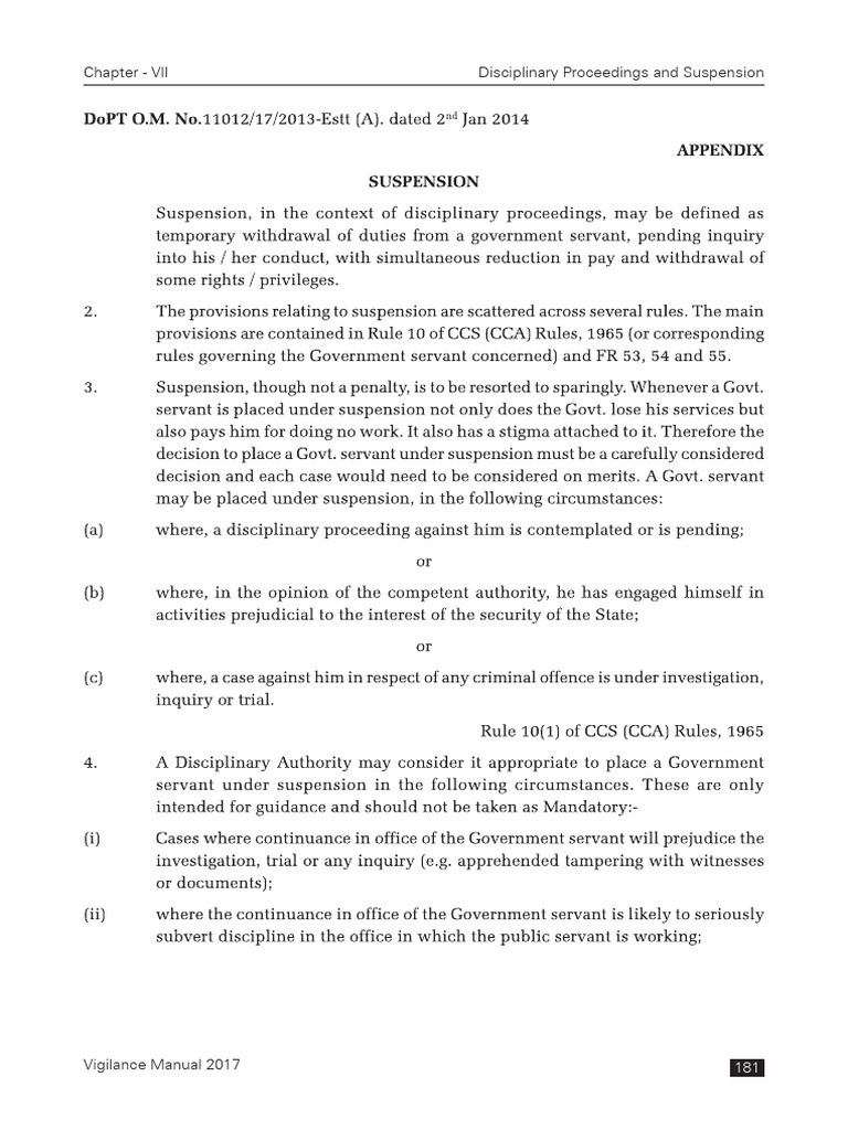 Suspension Guidelines | PDF