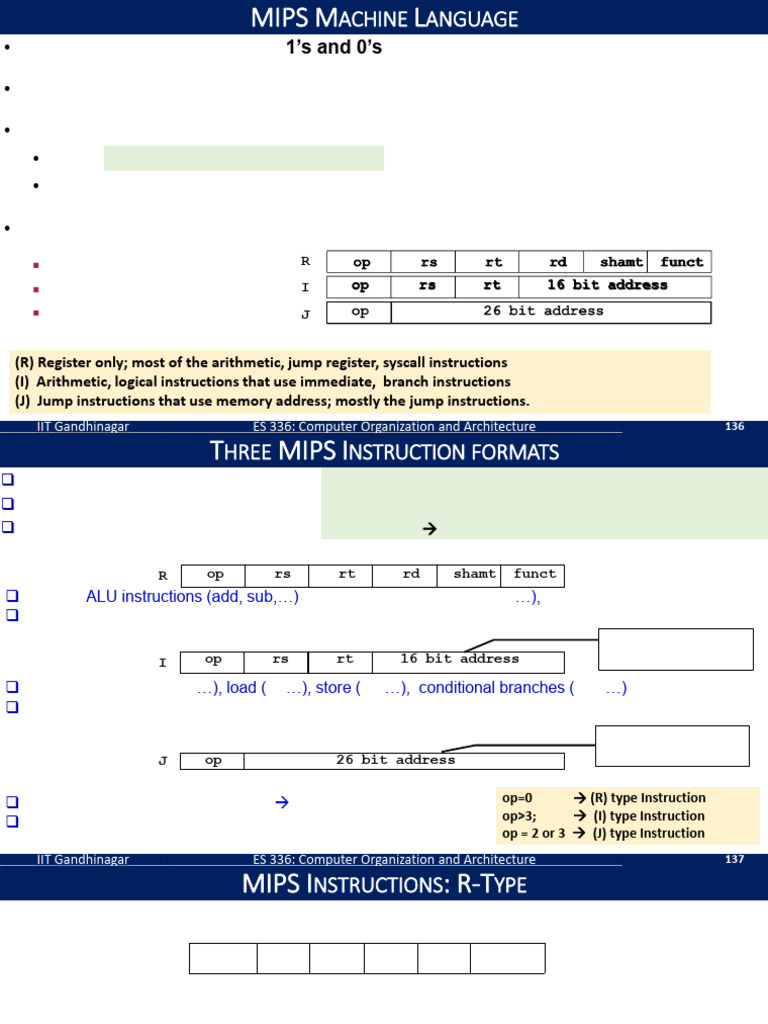 Week06(l11) Mips Isa III | PDF | Assembly Language | Computer Hardware