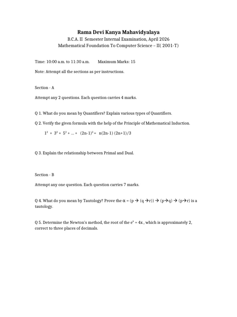 BCA_Maths | PDF