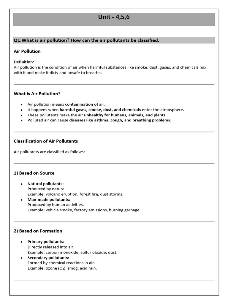 456 Unit | PDF | Air Pollution | Waste
