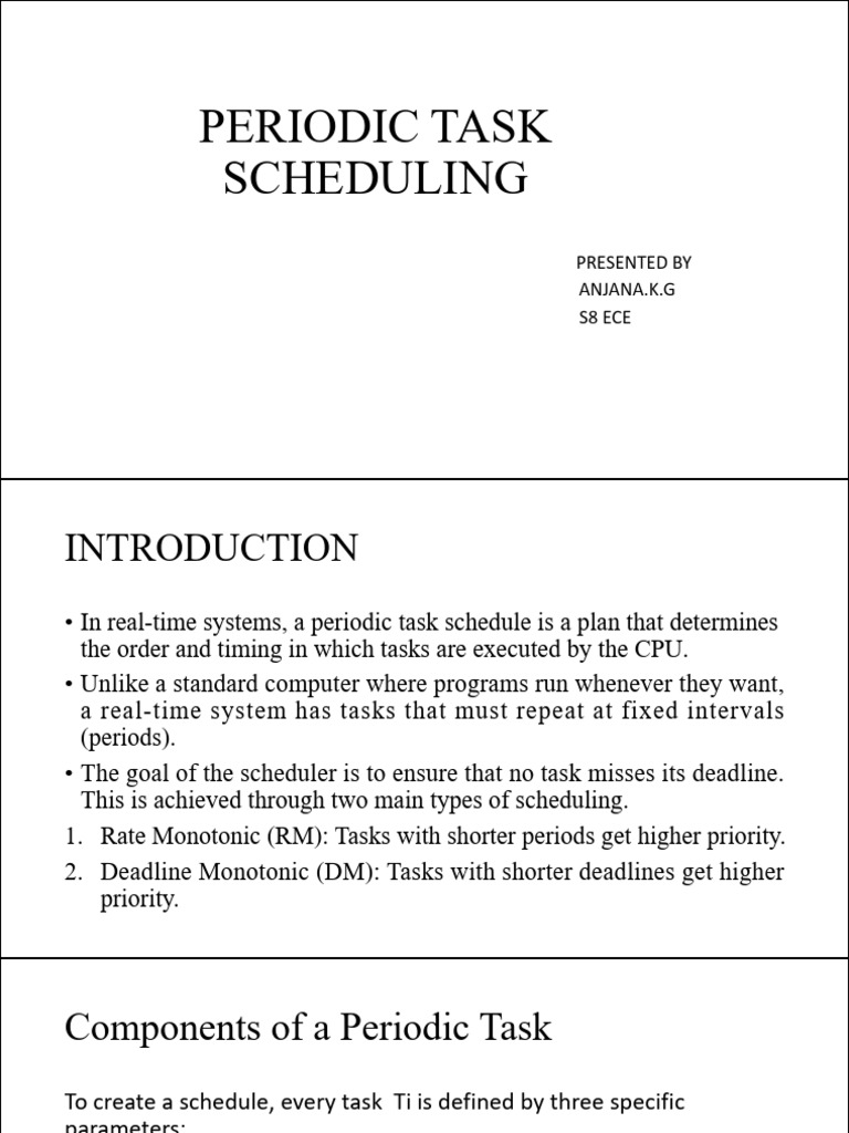 Rtos Periodic Task Scheduling | PDF