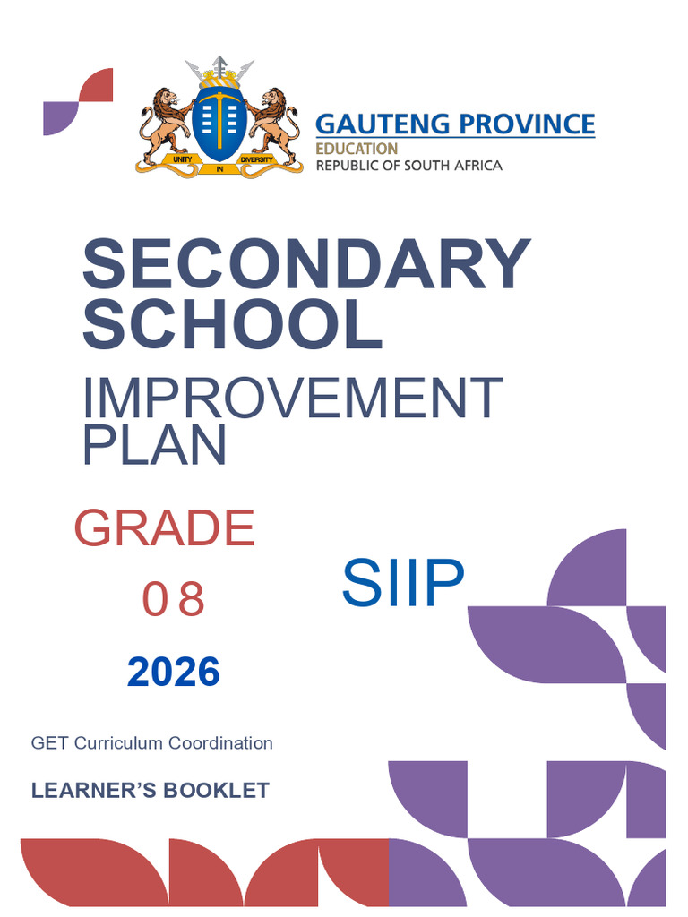 Grade 8 SSIP Term 2 Q. Assured Learner Booklet | PDF | Reading ...