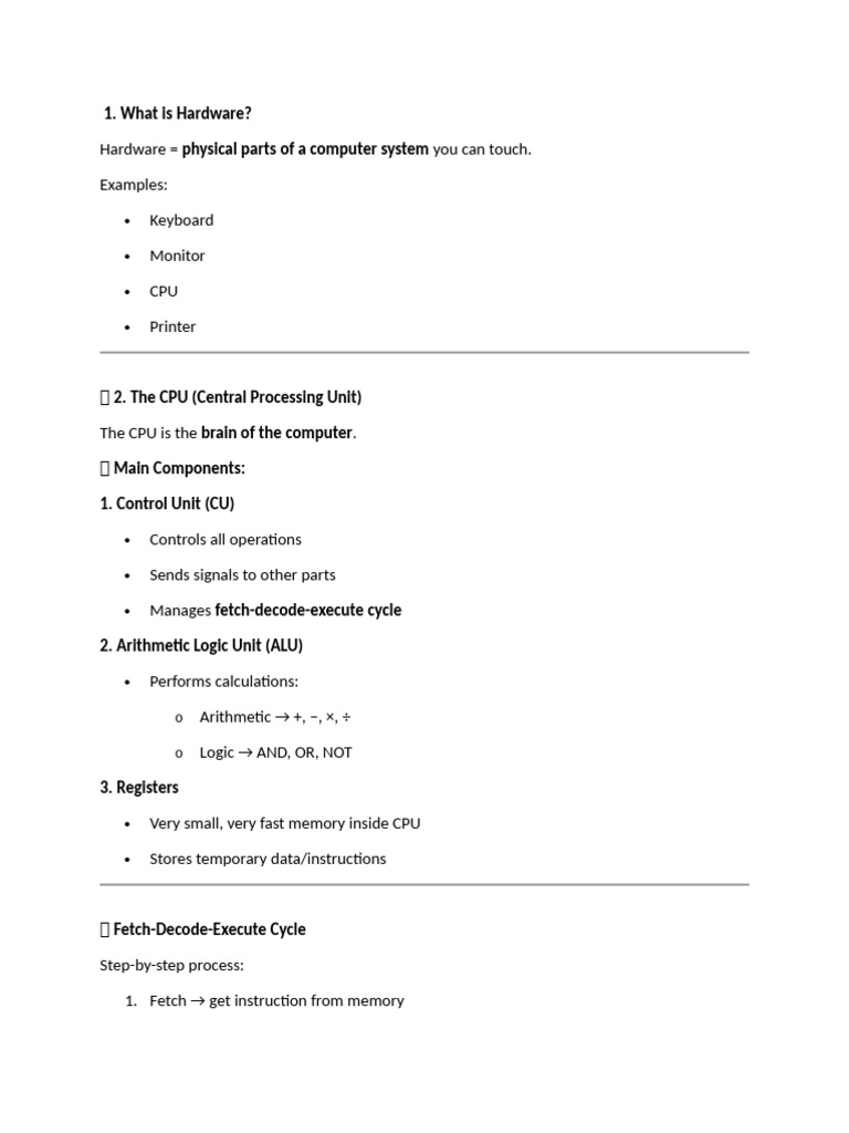 Notes for Computer Science 2210 | PDF | Computer Data Storage ...