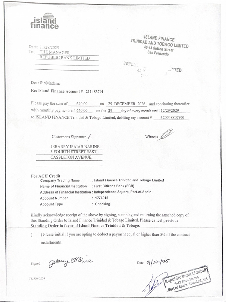 Signed S:O form | PDF