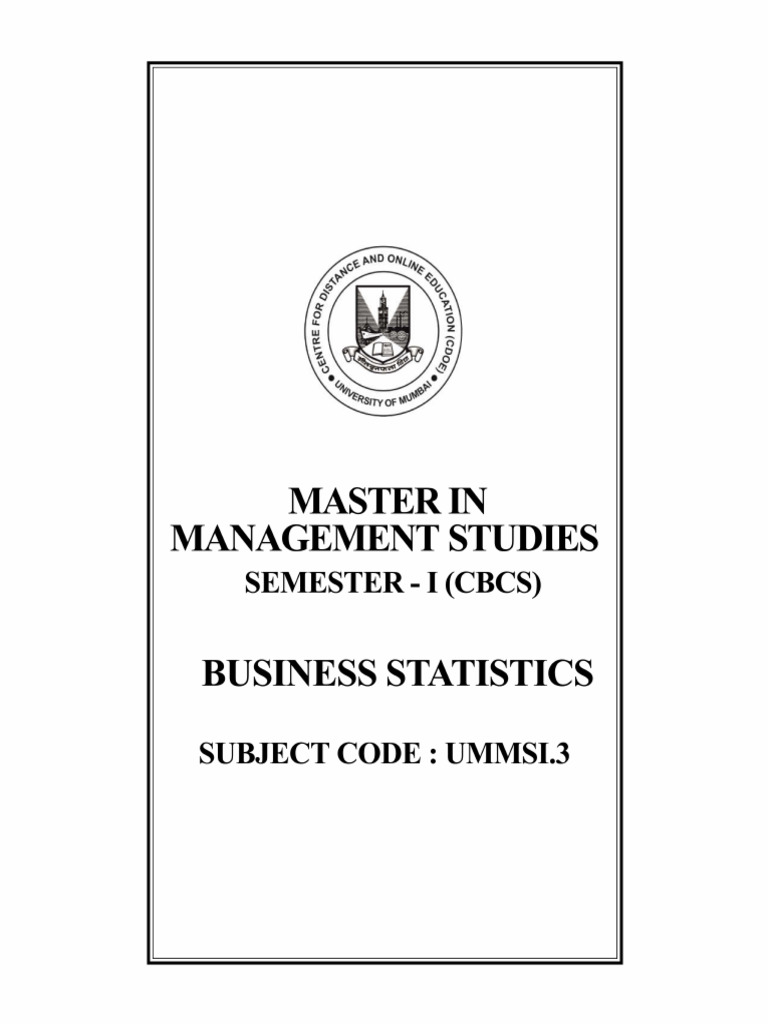Business Stastitics | PDF