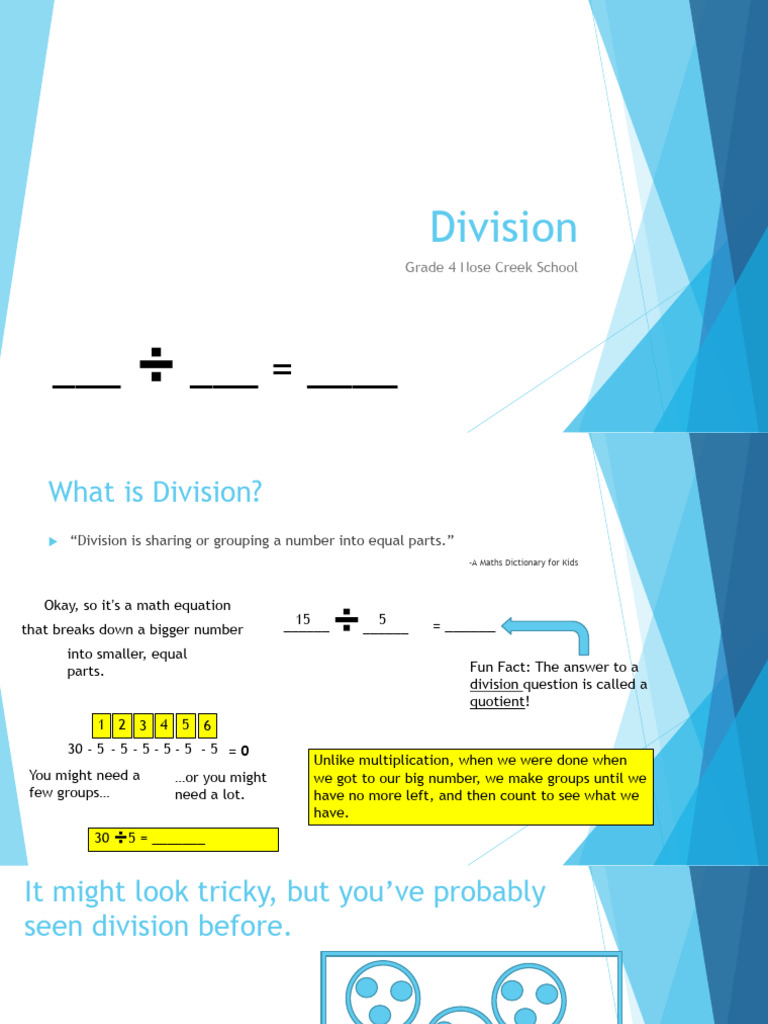 What is Division - Powerpoint | PDF | Division (Mathematics) | Discrete ...