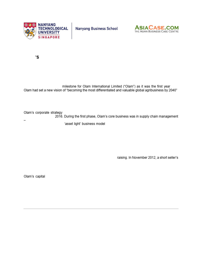 3. Olam | PDF | Mergers And Acquisitions | Bonds (Finance)