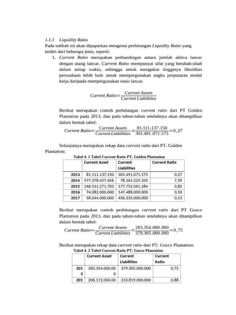 Contoh Ratio Yang Benar | PDF