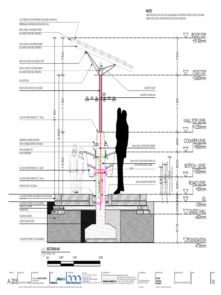 Section for Water Fountain | PDF | Building | Architectural Design
