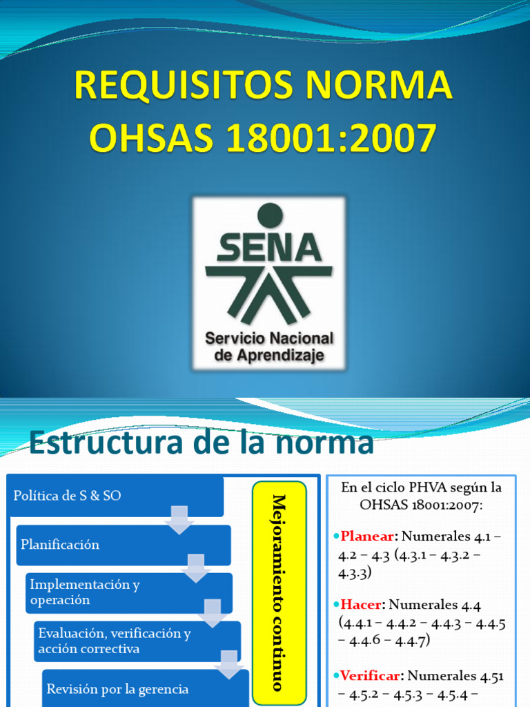 11- Requisitos OHSAS 18001 | PDF | Planificación