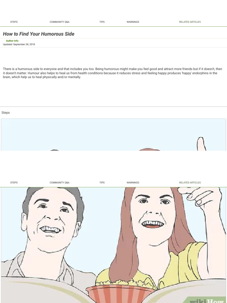 How to Find Your Humorous Side_ 6 Steps (With Pictures) - WikiHow | PDF