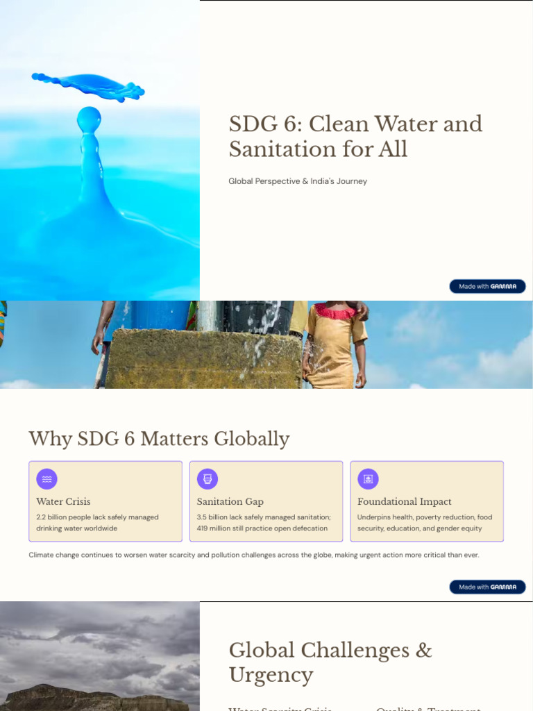 SDG 6 Clean Water and Sanitation for All | PDF | Sanitation | Water