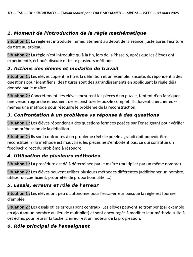TSD TD | PDF | Mathématiques