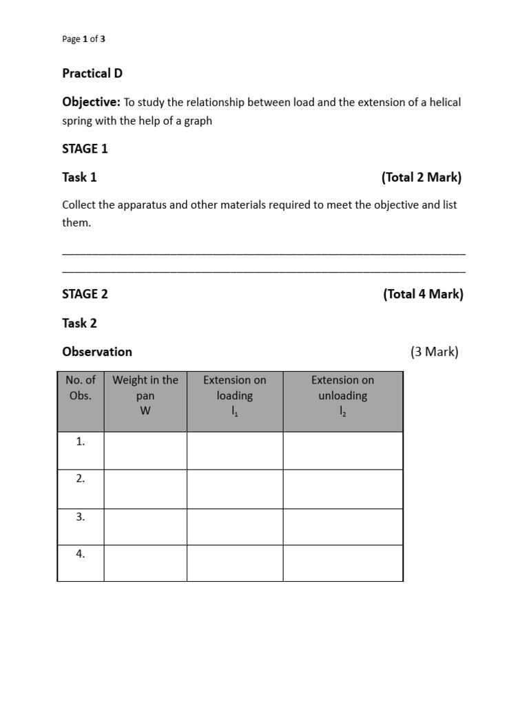 Pratical Phy Class IX PaperC.docx | PDF