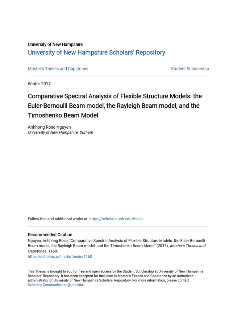 Comparative Spectral Analysis of Flexible Structure Models_ the E | PDF ...