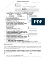 Income Tax Declaration Form