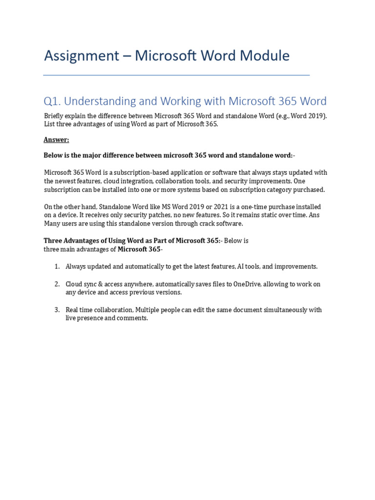 Assignment | PDF | Microsoft Word | Software